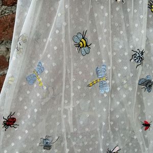 Cute Bugs Embroidered Tulle Skirt