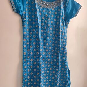 Dark Blue Festive Kurta Set