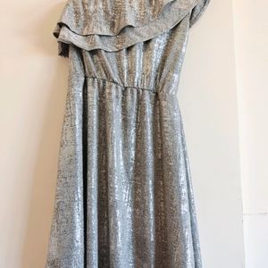 Chic Silver Party Dress