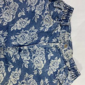 Casual Jeans With Floral Printing