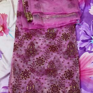 Organza Saree With Printed Design