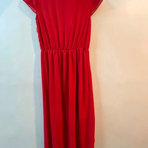 Women Red Cute Maxi Dress