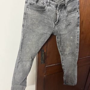 Men Jeans Greyish Black