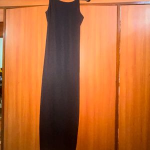 Black Bodycon Dress With Slit
