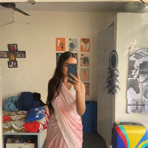 Sari In Two Shades Of Pink