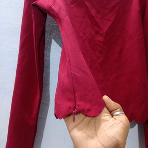 Cut Out Designer Branded Red Top