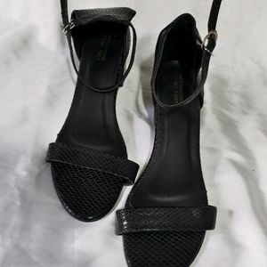 Black Heels with Ankle Loop