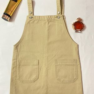 Beige Denim Dungaree