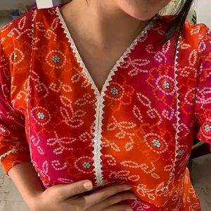 Bandhini Print Kurti