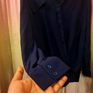 Navy Blue Shirt Cum Top