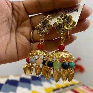 Multi Coloured Jhumka 💕