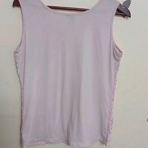 Crochet Stoned Pink Top (Women)