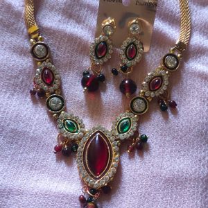 Necklace Set With Earrings