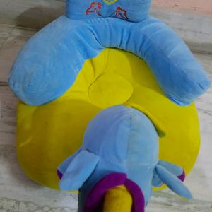 lSoft Plush Cushion/ Baby Sofa Seat/Unicorn/yellow