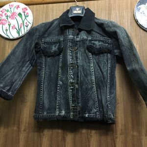 Myntra Charcoal Grey Denim Jacket