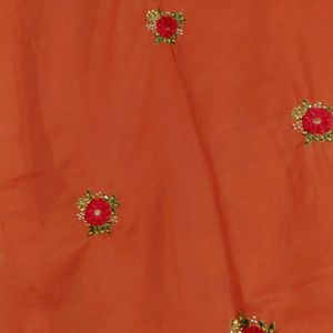 Orange Colour Wedding Saree