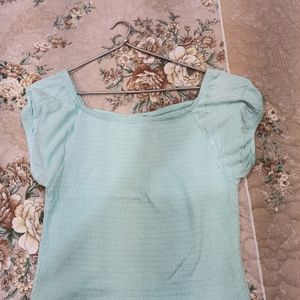 Stretchable Top With Beautiful Seegreen Colour