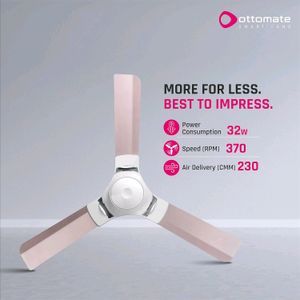 New Ottomate Bldc With Remote Speed Fan Pink