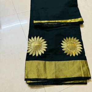 Formal Black Saree