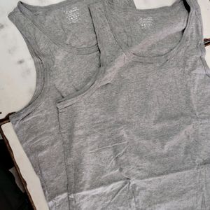 Jockey Vest#8820 Grey Color M size Pack Of 2 Vest