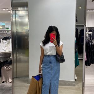 Blue Mid Length  skirt