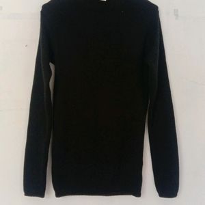 New Black Turtleneck Pullover