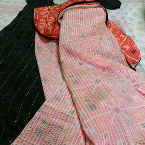 New Black Suit With Pajama And Dupatta