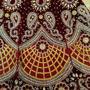 Maroon Bridal Heavy Work Lehenga