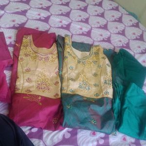 2 Party Wear Dress With Leging Dupta