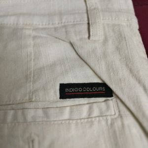 Pure Cotton Pant White Colour