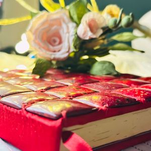 Aesthetic Red Tile Korean Imported Diary