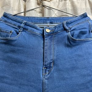 Blue High Waist Denim Jeans