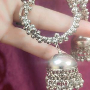 Silver Jhumka