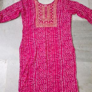 Jaipur Bandhini Short Kurthi