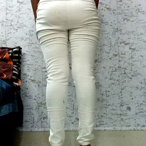 White High Rise Jeans