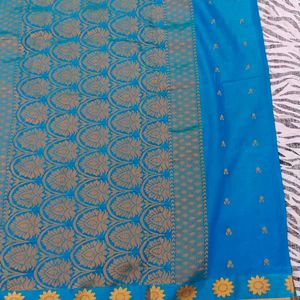 blue colour saree