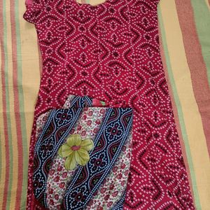 Bandhni Kurti With Bottom