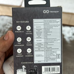 Crossloop Wireless Earphones Brand New Only Box Op