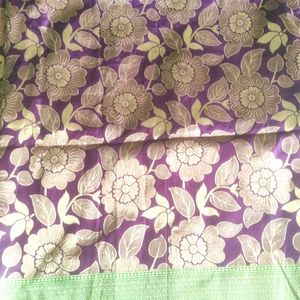 Violet Banaras Saree