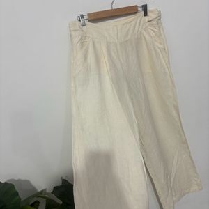 Wide Leg Linen Trouser