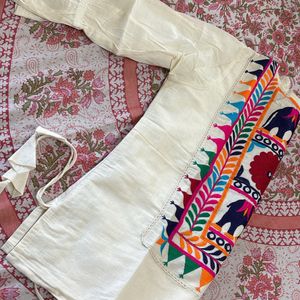 Embroidered Cotton Top In New Condition