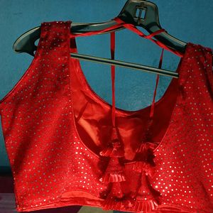 🔴Mirror Design Red Blouse  For Women