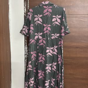 Grey Floral Kurta