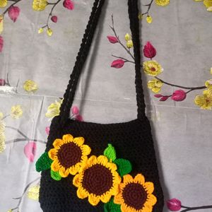 Crochet Sunflower Bag