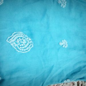 Blue 💙 Chikankari Kurti For Sale