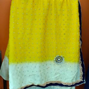 Yellow Party Wear Saree