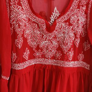 Short Chikankari Kurti