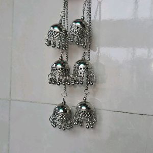 Oxidised Three Layes Jhumki