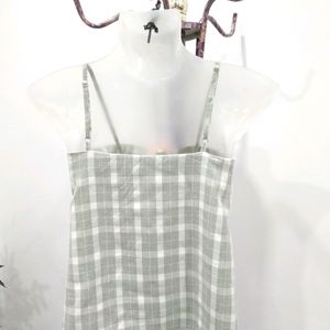 Checkered Sleevless Top