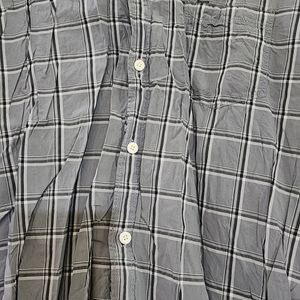 Grey Formal check Shirt